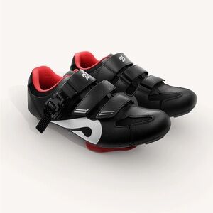 Peloton Kids Cycling Shoes - Black and Red